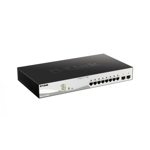 D-Link DGS-1210-10MP switch di rete Gestito L2/L3 Gigabit Ethernet [10/100/1000] Supporto Power over Ethernet [PoE] Nero (10P GB PoE+ Smart Switch inc.2 SFP Ports)
