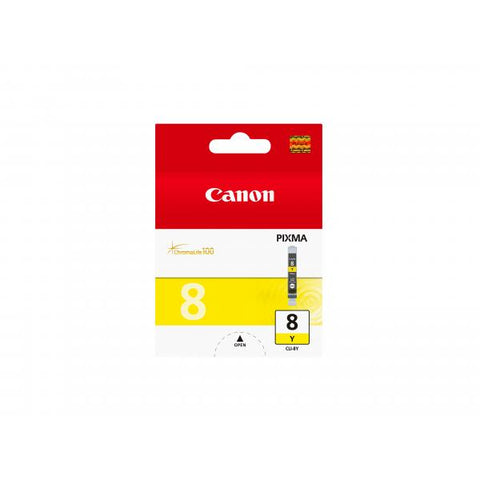 CANON CLI-8Y SERBATOIO GIALLO PER PIXMA IP4200-IP4500-IP5200-IP5200R-MP500-MP800-MP530-MP800R-MP830-IP6600D-IP4300-IP5300-IP6700D-PRO9000-MP600-MP610-MP970-MX850 (0623B001)