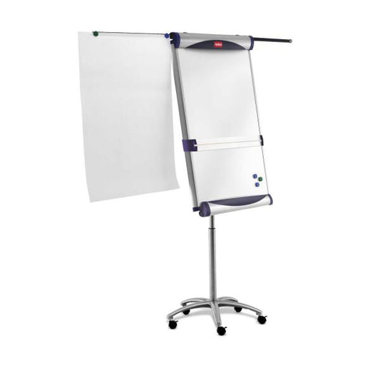 Nobo Cavalletto magnetico portatile in acciaio Classic con bracci estensibili (Nobo 1901920 Impression Pro Nano Clean Mobile Flipchart Easel including extendable arms)