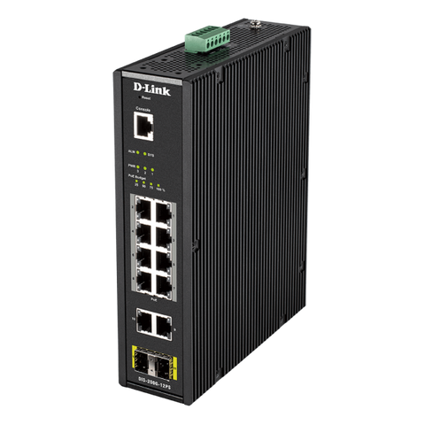 D-LINK DIS-200G-12PS SWITCH DI RETE GESTITO L2 GIGABIT ETHERNET (10/100/1000) NERO SUPPORTO POWER OVER ETHERNET (POE)