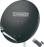 SCHWAIGER SAT Anlage 80 cm 1 Teilnehmer Single-LNB Anthrazit