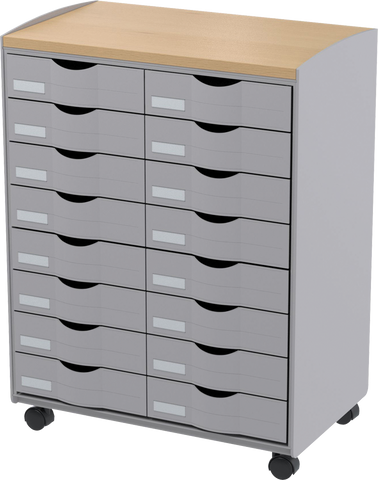 Rollwagen 16 Schbe grau/buche (DT 162N.02.23)