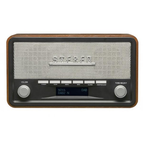 Denver Electronics DAB-18 Personale Analogico e digitale Nero, Grigio, Legno radio