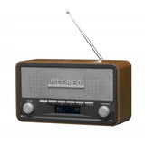 Denver Electronics DAB-18 Personale Analogico e digitale Nero, Grigio, Legno radio