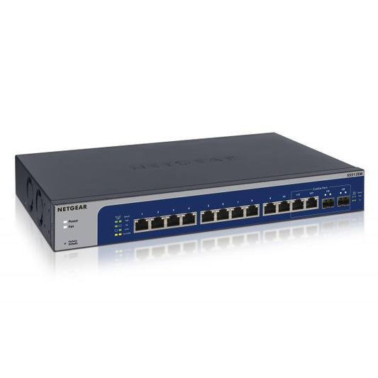 NETGEAR XS512EM Gestito L2 10G Ethernet [100/1000/10000] 1U Blu, Grigio (12P.10-GB ETH SMART MGD SWITCH - MGD PLUS GIGABIT/MULTI-GIGABIT)