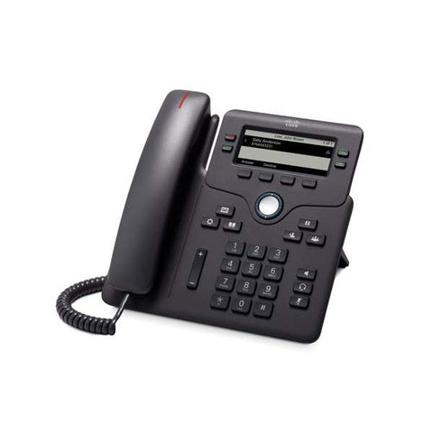 Cisco 6851 telefono IP Nero 4 linee Wi-Fi (Cisco IP Phone 6851 - Telefono VoIP - SIP, SRTP - 4 linee - carbone)