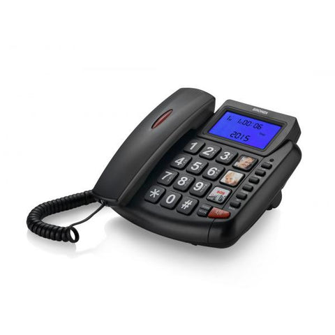 TELEFONO FISSO BRONDI BRAVO 90 LCD ID CHIAMANTE NERO