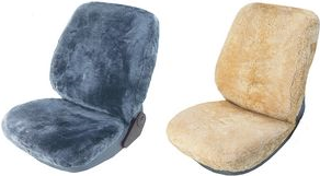 Coprisedile per auto IWH in pelle di agnello, beige, superficie del sedile 100% pelle di agnello, facile installazione - 1 pezzo (010821) ***