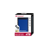 Transcend StoreJet 25H3 disco rigido esterno 4000 GB Blu, Blu marino