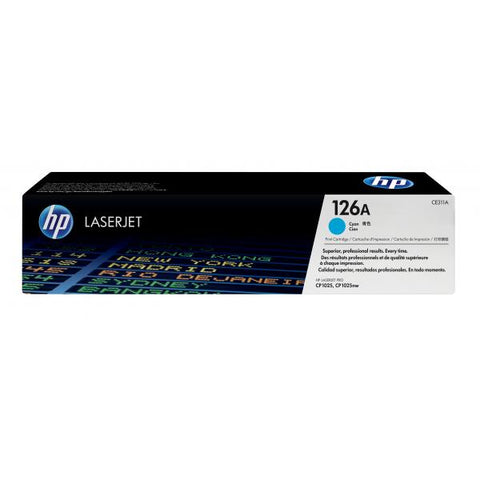 HP 126A TONER CIANO PER PER COLOR LASERJET PRO CP1025; LASERJET PRO MFP M175 TOPSHOT LASERJET PRO M275 1.000 PAGINE