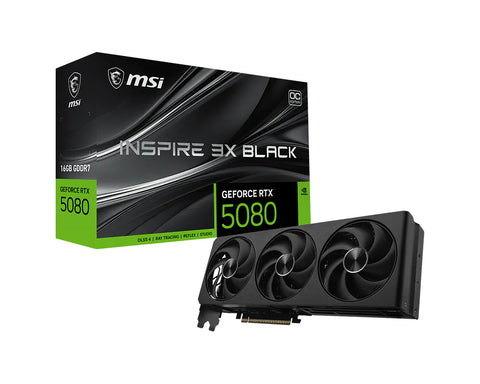 RTX 5080 16G MSI INSPIRE 3X OC BLACK GDDR7 3 Fan (912-V531-681)