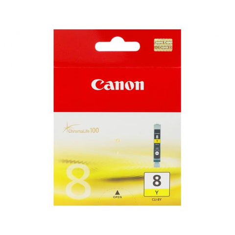 INK CANON CLI-8Y GIALLO X IP4200 IP4300 IP5200R IP5300 IP6600D IP6700D MP500 MP510 MP530 MP600R MP800R MP810 MP830 IX4000 IX5000