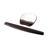 FELLOWES LEONARDI MEMORY FOAM TAPPETINO MOUSE CON POGGIAPOLSI IN SCHIUMA VISCOELASTICA COLORE NERO/GRIGIO