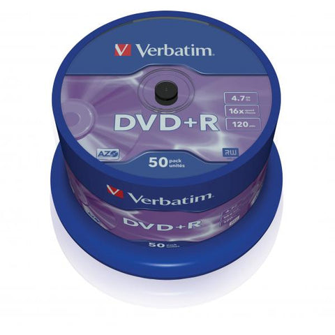 VERBATIM SPINDLE 50 DVD+R 4 7GB 16X CAMPANA 50PZ