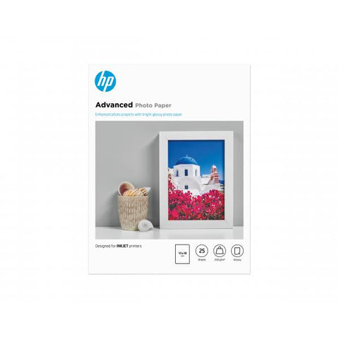 HP PHOTOGRAPHIC CONF 25 FOGLI CARTA FOTOGRAFICA FORMATO A5 250 GR/M2 BIANCO LUCIDO (Q8696A)