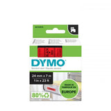 DYMO D1 NASTRO 24MM X 7MT COLORE ROSSO STAMPA NERO (S0720970A)