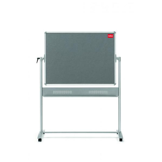 Nobo Combinazione lavagna bianca portatible / bachecha1200x900mm (Nobo Mobile Combination Grey Felt/Magnetic Whiteboard Aluminium Frame 900x1200mm 1901043 DD)