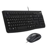 LOGITECH MK120 TASTIERA USB LAYOUT ITALIANO + MOUSE USB STANDARD OTTICO COLORE NERO