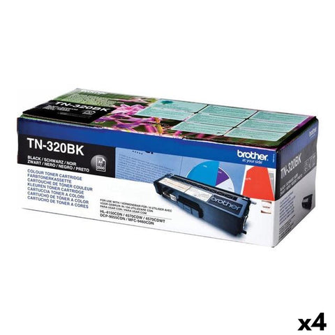 Toner Brother TN320BK Nero (4 Unità)