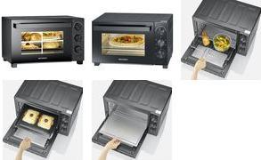 SEVERIN Back- und Toastofen TO 2075, 30 Liter, schwarz Garraum: ca. 30 Liter, mit Umluftfunktion, einstellbare - 1 Stck