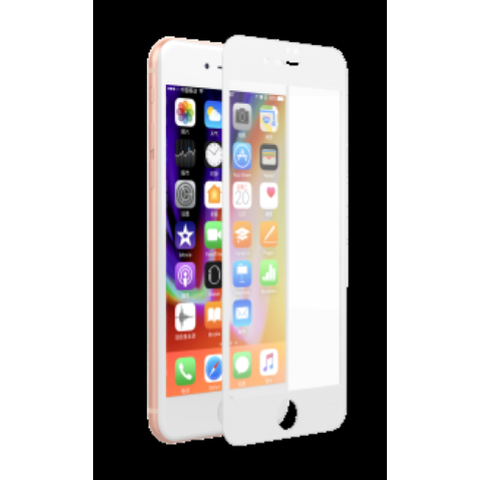 PELLICOLA VETRO BORDO LUCIDO FULL 0.26 MM IPHONE 7/8 BIANCA