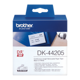 BROTHER DK44205 NASTRO CARTA TERMICA 62MMx30.48MT AUTOADESIVO COLORE BIANCO STAMPA NERO