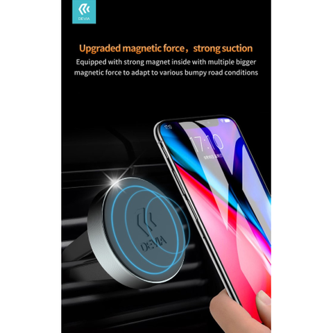 DEVIA CIRCLE SUPPORTO PAR AUTO DA BOCCHETTA ARIA MAGNETICO NERO