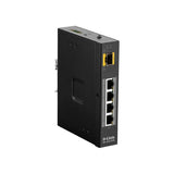 D-Link DIS100G5PSW Non gestito L2 Gigabit Ethernet [10/100/1000] Supporto Power over Ethernet [PoE] Nero (5 Port Unmanaged Switch with 4 x 10/100/1000BaseT[X] ports [4 PoE] & 1 x 100/1000BaseSF
