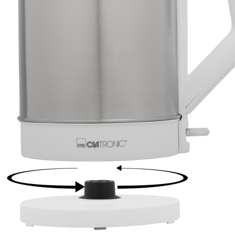 Clatronic WKS 3692 bollitore elettrico 1,5 L Acciaio inossidabile, Bianco 2200 W