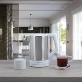 Clatronic WKS 3692 bollitore elettrico 1,5 L Acciaio inossidabile, Bianco 2200 W