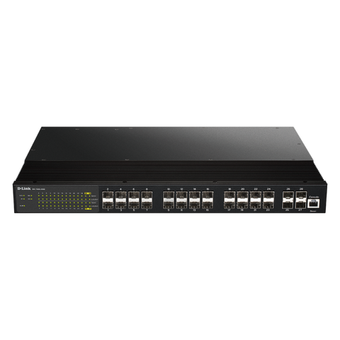 D-Link DIS-700G-28XS switch di rete Gestito L2+ 1U Nero (24 Ports SFP Plus 4 Port - 10G SFP+ with Dual DC input - Warranty: 60M)