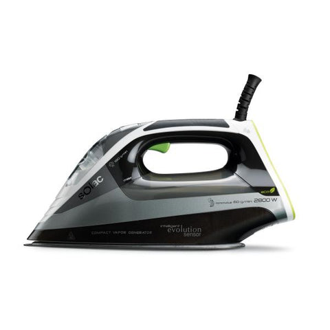 Solac CVG9512 Ferro a vapore Piastra in Ceramica 2800 W Nero, Grigio (Solac CVG9512 Dampstrygejern Keramisk)