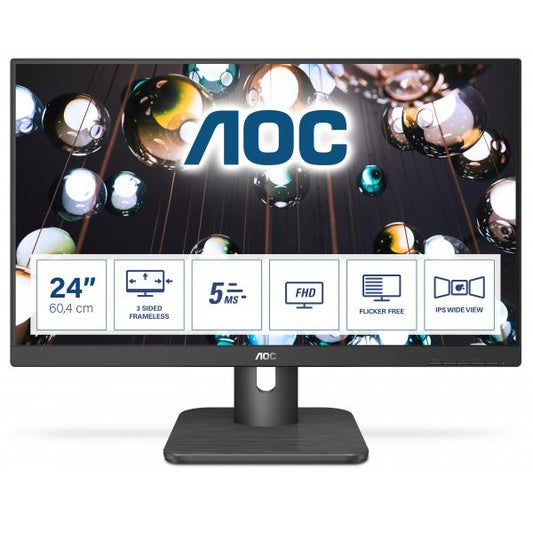 AOC E1 24E1Q monitor piatto per PC 60,5 cm (23.8") 1920 x 1080 Pixel Full HD LED Nero