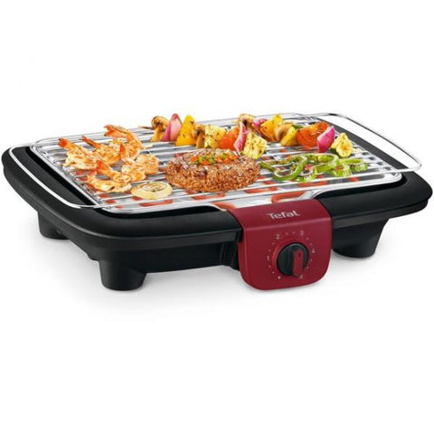 Tefal BG 90E5 barbecue per l'aperto e bistecchiera Grill Da tavolo Elettrico Nero, Rosso 2300 W