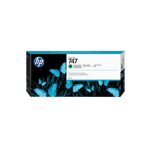 HP Cartuccia di inchiostro verde cromatico 747 DesignJet da 300 ml (HP 747 - 300 ml - verde cromatico - originale - DesignJet - cartuccia d'inchiostro - per DesignJet Z9+ PostScript, Z9+dr PostScript