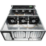 Inter-Tech 88887236 computer case Supporto Nero, Grigio (Inter-Tech 4W2 Mining Rack - rack-mont)