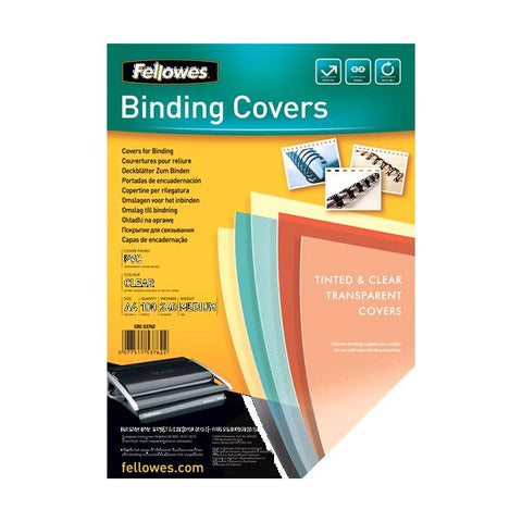 FELLOWES CLEAR COPERTINA IN PVC 212X294 mm A4 240MY COL. TRASPARENTE CONF 100 Pz.