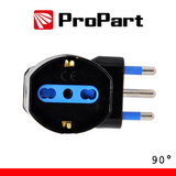 PROPART ADATTATORE SCHUKO 90 SPINA16A SALVASPAZIO NERO