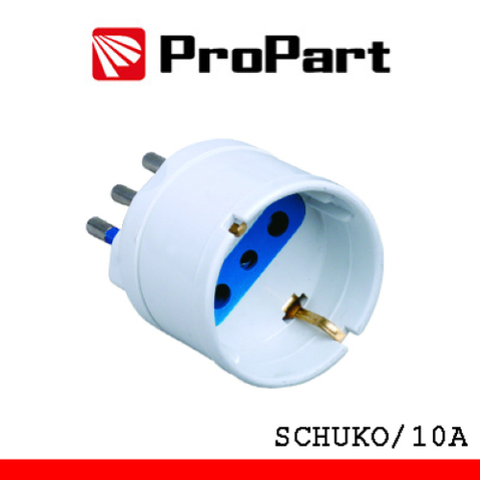 PROPART ADATTATORE SCHUKO SPINA10A POLYBAG