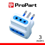 PROPART ADATTATORE 3POS 10A SPINA10A POLYBAG