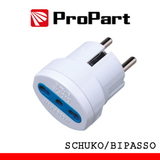 PROPART ADATTATORE BIPASSO SPINA SCHUKO POLYBAG