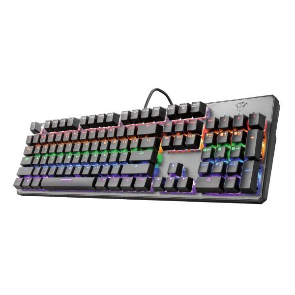 TRUST GXT 865 ASTA TASTIERA MECCANICA GAMING IT RGB ANTI GHOSTING N-KEY ROLLOVER NERO