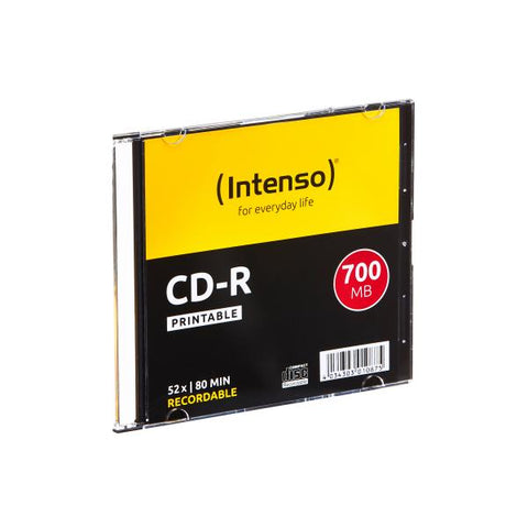 INTENSO CD-R 700MB 12X PRINTABLE SLIM CASE 10PZ