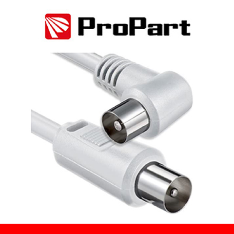 PROPART CAVO ANTENNA TV IEC 2M SP DR. -SP 90 BIANCO