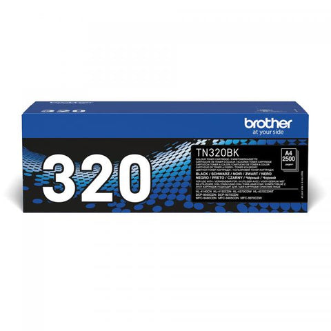 TONER BROTHER TN-320BK NERO 2500PP X DCP-9055CDN DCP-9270CDN MFC-9460CDN MFC-9465CDN MFC-9970CDW HL-4140CN HL-4150CDN HL-4570CDW