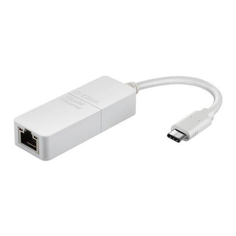 D-LINK ADATTATORE DI RETE DA USB-C A GIGABIT ETHERNET RJ-45 BIANCO