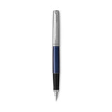 PARKER JOTTER ROYAL BLU PENNA STILOGRAFICA PENNINO MEDIO DETTAGLI CROMATI INCHIOSTRO BLU CONFEZIONE REGALO