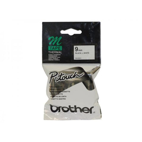 BROTHER MK221BZ NASTRO BIANCO STAMPA NERO 9MM X 8MT