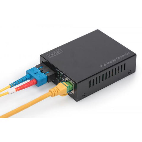 Digitus Convertitore multimediale Gigabit PoE , RJ45 / SC, SM, PSE (GIGABIT POE MEDIA CONVERTER - SINGLEMODE 10/100/1000BASE-T20KM)