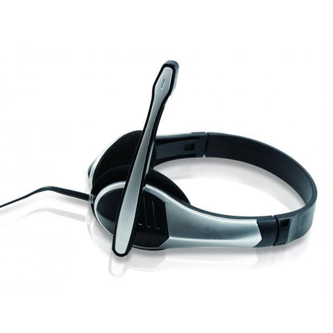 CONCEPTRONIC CUFFIE CON MICROFONO CON CAVO 2 x JACK 3.5mm NERO ARGENTO